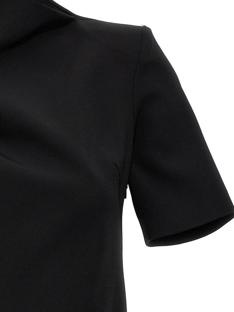 Sportmax Etere Black Viscose Short Dress