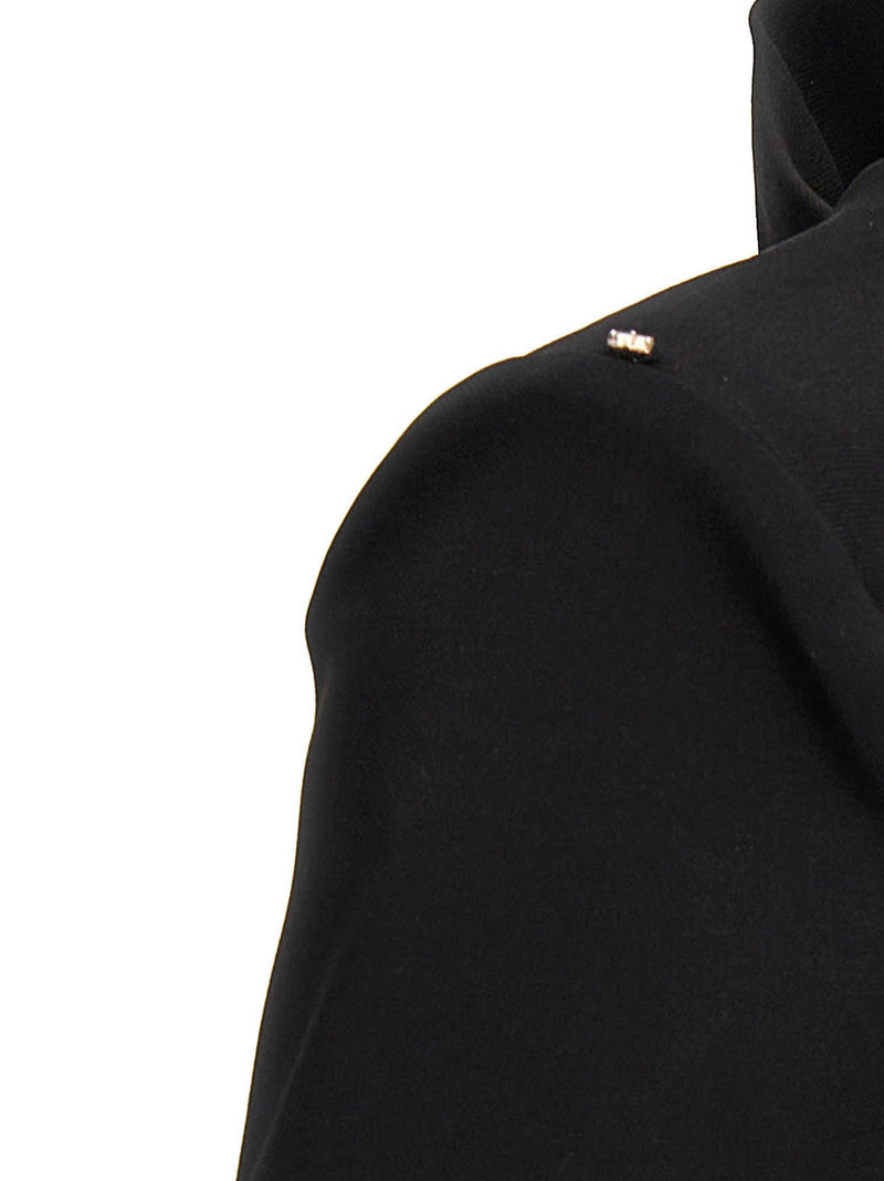 Sportmax Etere Black Viscose Short Dress