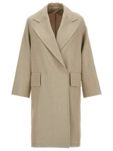 Max Mara Mescal Beige Linen Trench Coat