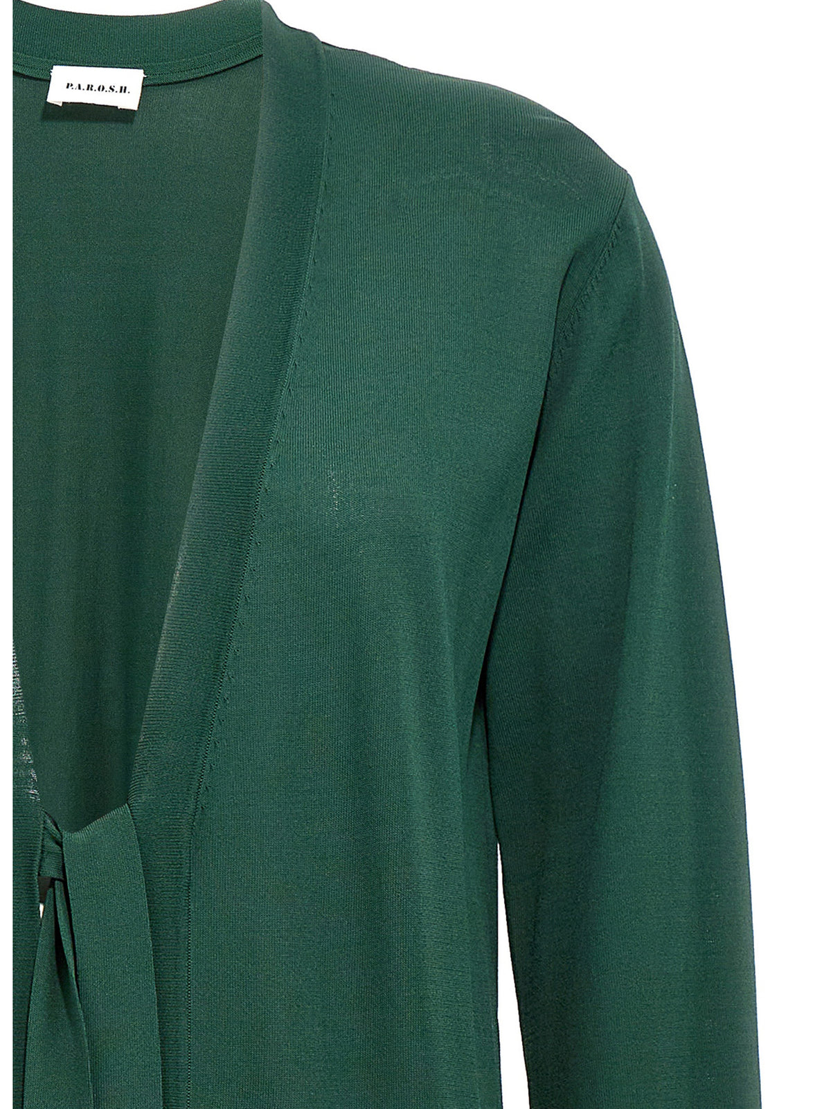 P.A.R.O.S.H. Bicolor Viscose Cardigan - Green