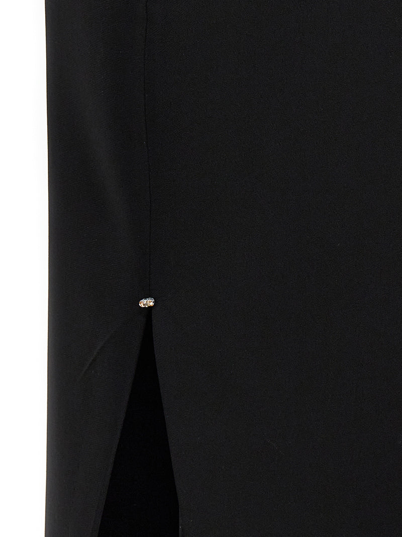 Sportmax Molise Black Viscose Long Skirt