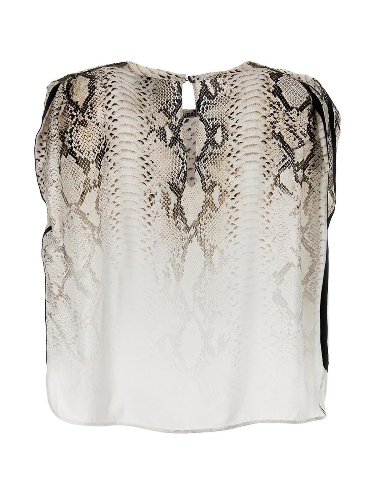 NUDE Multicolor Viscose Blouse - Bold Snake Print Design