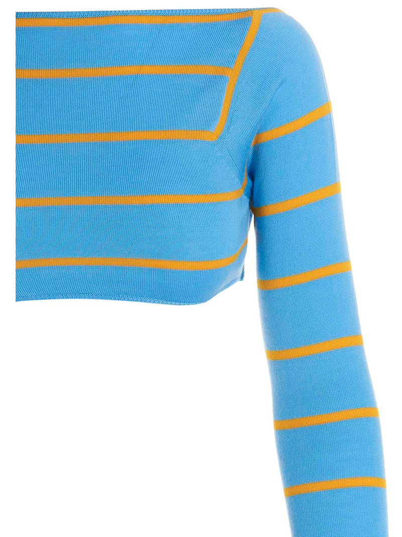 Emilio Pucci Blue Wool Cardigan with Cut-Out Detail