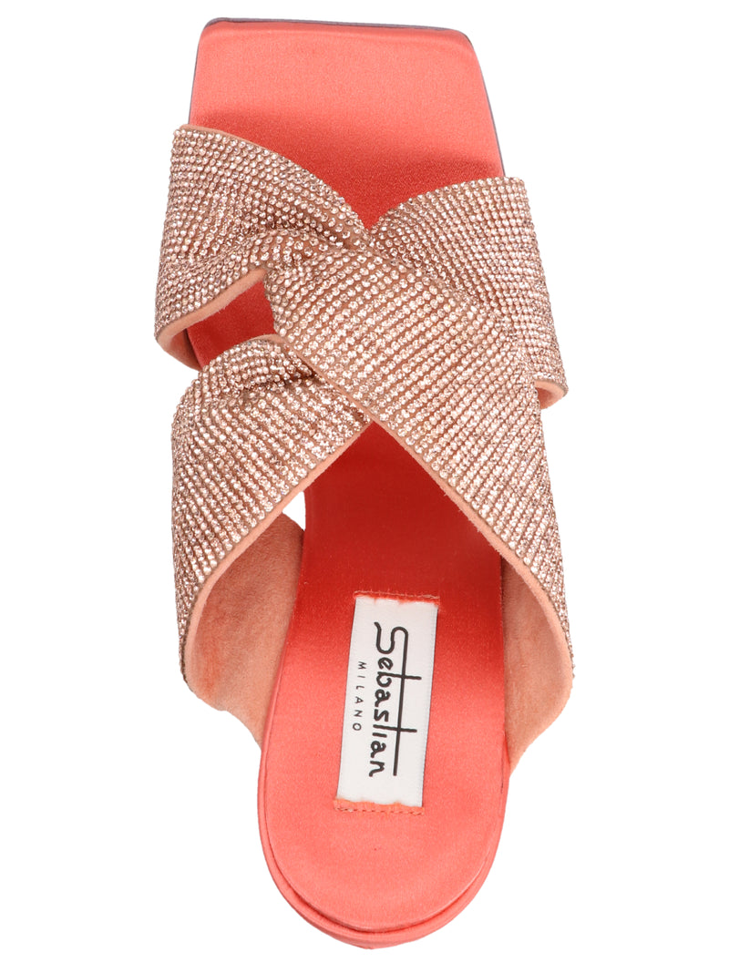 SEBASTIAN Multicolor Viscose Stiletto Heel Sandals - Paris