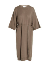 NUDE Beige Virgin Wool Long Dress for Women