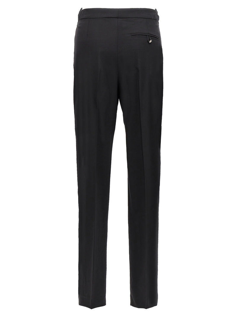 Nensi Dojaka Black Virgin Wool Pants with Heart Details