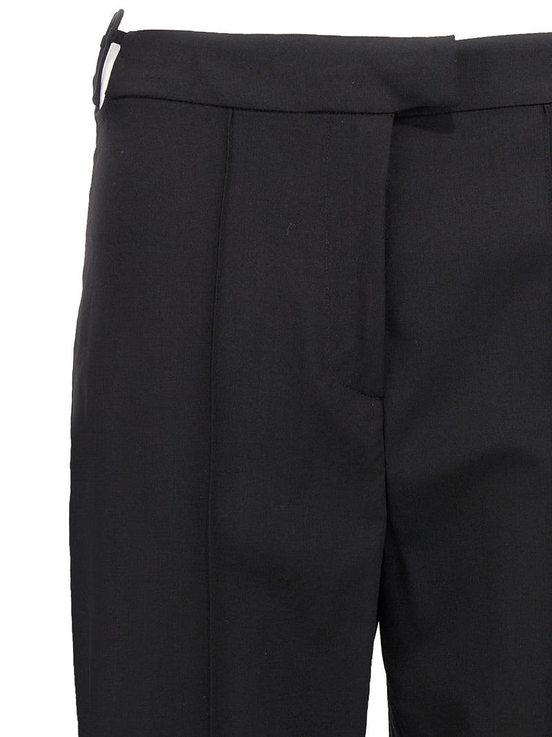 Nensi Dojaka Black Virgin Wool Pants with Heart Details