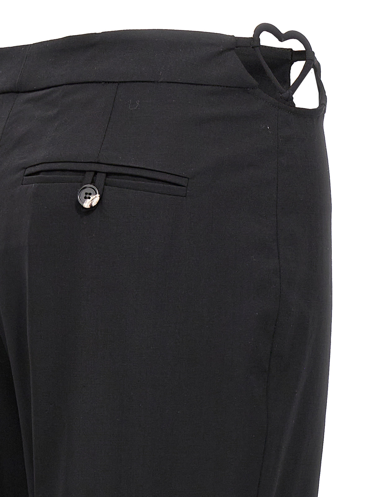Nensi Dojaka Black Virgin Wool Pants for Women