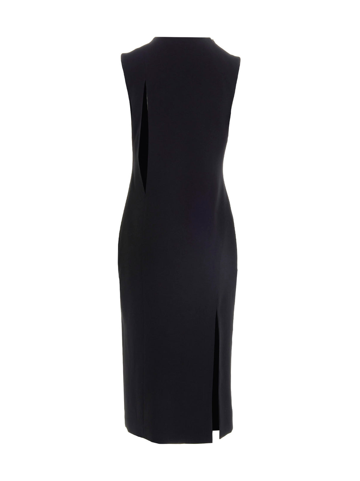 Versace Black Acetate Midi Dress with Cut-Out Details