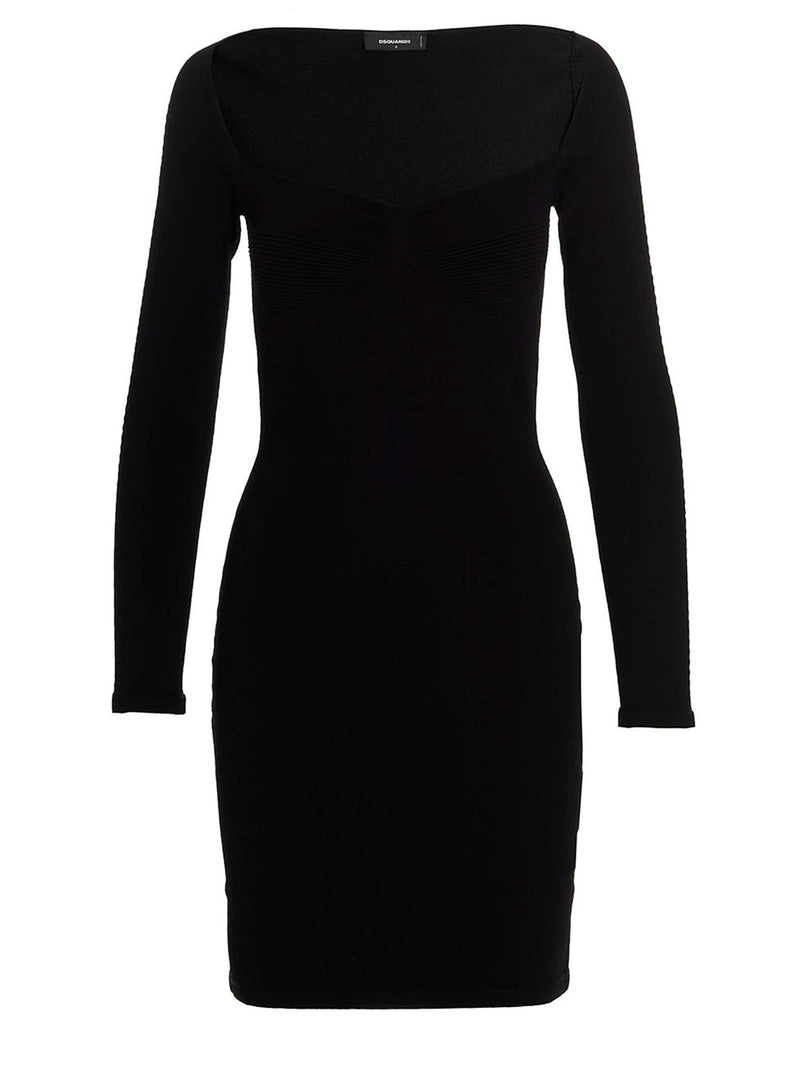 Dsquared² Black Viscose Mini Skirt - Elegant and Fashion-Forward