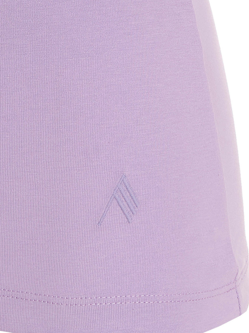 The Attico Jewel Purple Cotton T-Shirt with Shoulder Pads