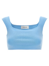 T-shirt Sportmax sans manches en coton bleu