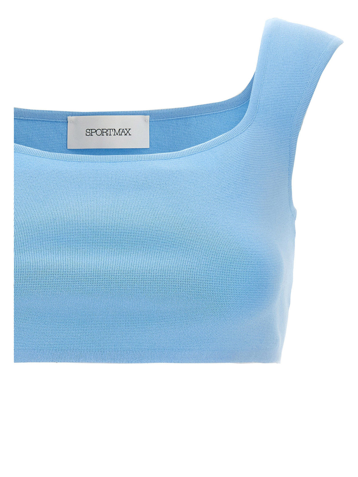 T-shirt Sportmax sans manches en coton bleu
