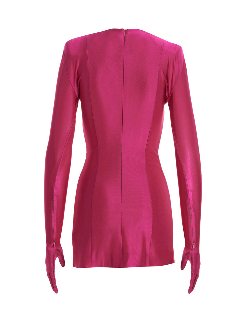 Vetements Fuchsia Viscose 'Diva' Short Dress