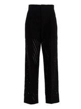 NUDE Black Cotton Casual Pants for Effortless Style