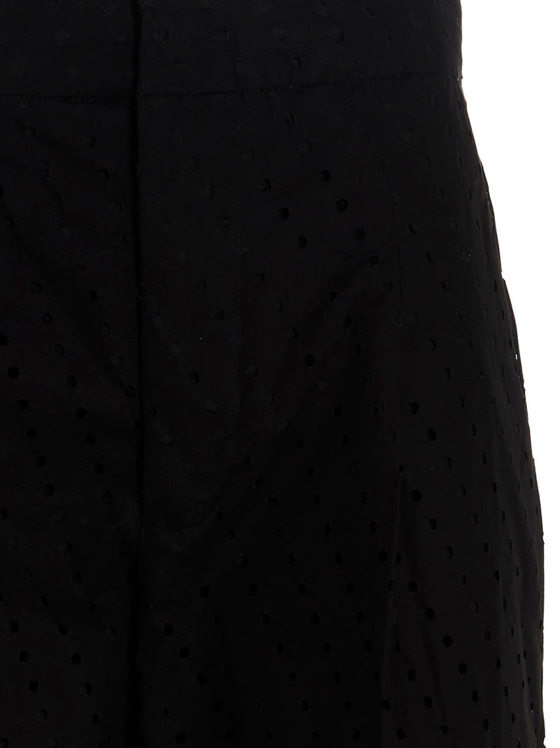 NUDE Black Cotton Casual Pants for Effortless Style