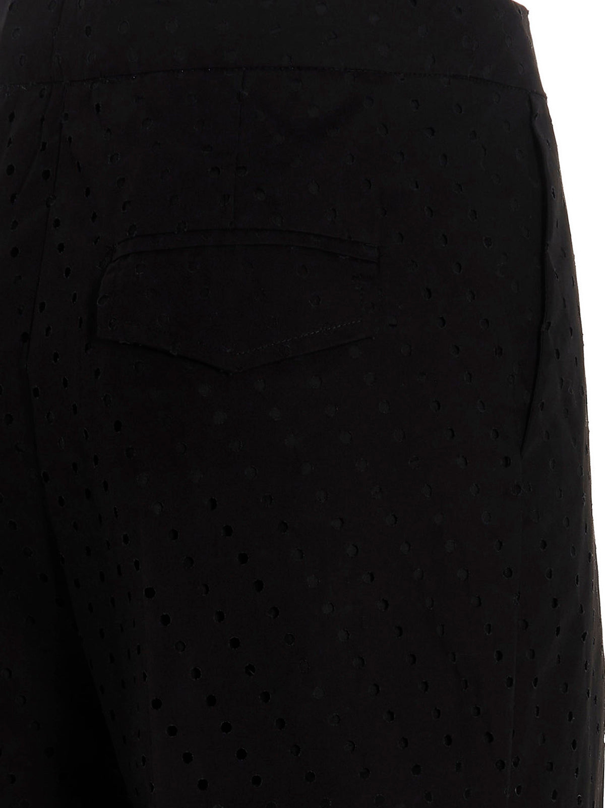 NUDE Black Cotton Casual Pants for Effortless Style