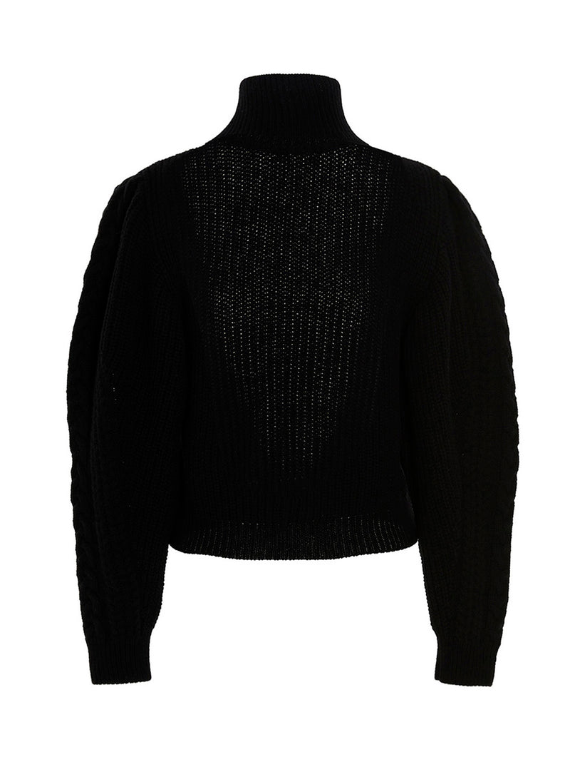 MIXIK Monique Black Wool Cardigan for Women