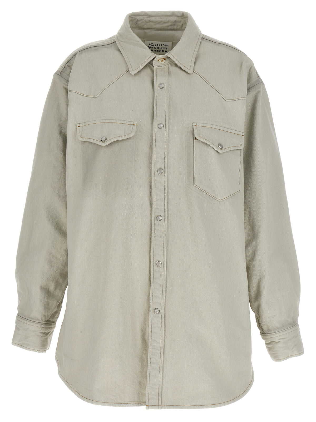 Maison Margiela White Cotton Denim Jacket - Padded Overshirt