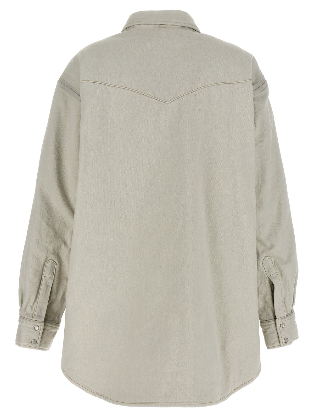 Maison Margiela White Cotton Denim Jacket - Padded Overshirt