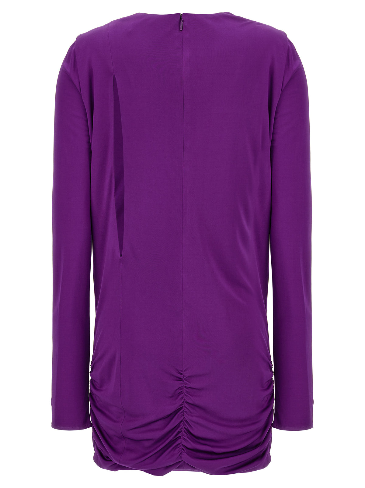 Versace Purple Viscose Short Dress with Cut-Out Details