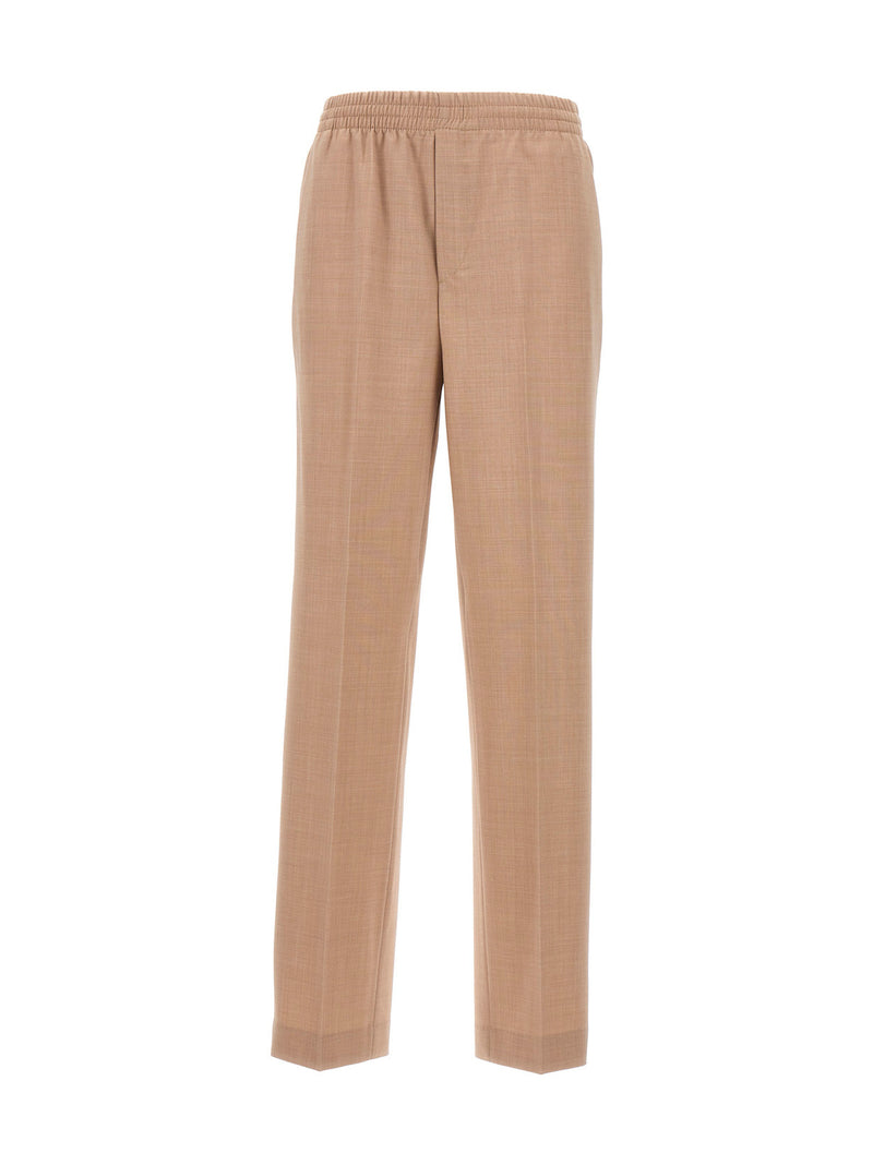 CELLAR DOOR Michela Beige Polyester Casual Pants