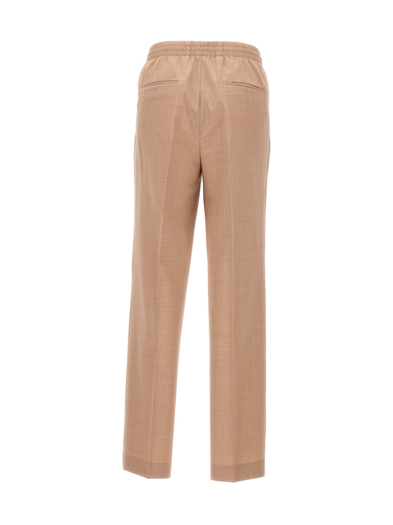 CELLAR DOOR Michela Beige Polyester Casual Pants