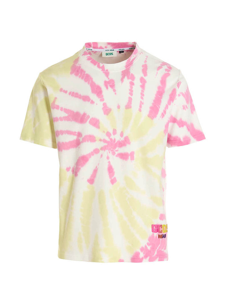 GCDS Multicolor Cotton T-Shirt - Bold Tie-Dye Design