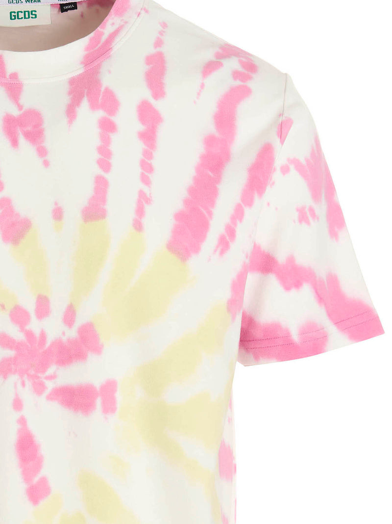 GCDS Multicolor Cotton T-Shirt - Bold Tie-Dye Design