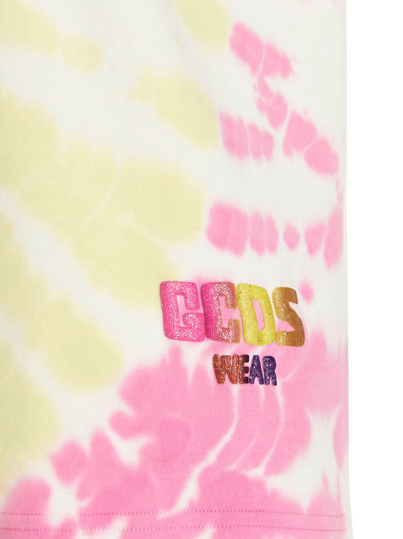 GCDS Multicolor Cotton T-Shirt - Bold Tie-Dye Design