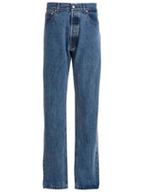 VTMNTS Blue Cotton Relaxed Fit Jeans for Men