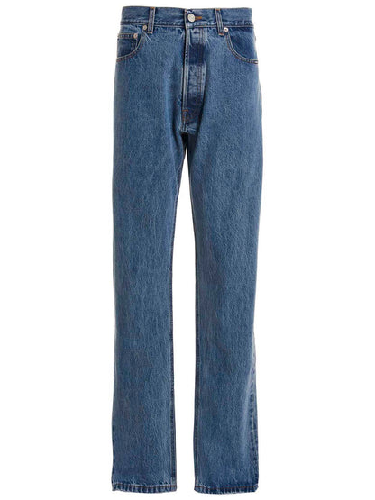 VTMNTS Blue Cotton Relaxed Fit Jeans