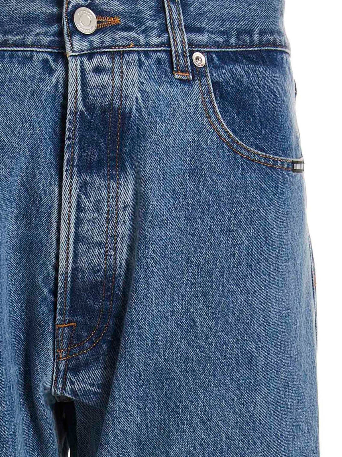VTMNTS Blue Cotton Relaxed Fit Jeans for Men