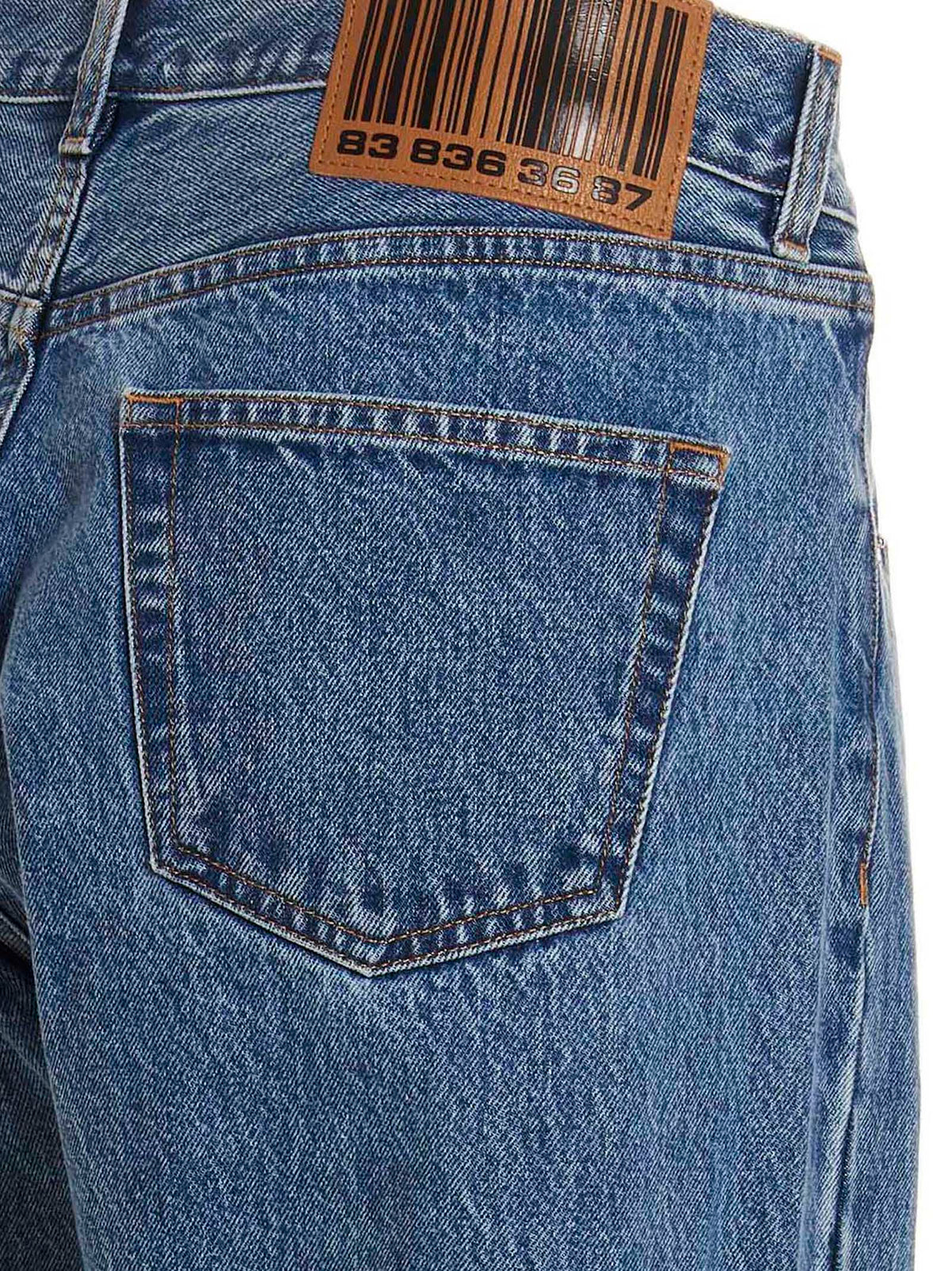 VTMNTS Blue Cotton Relaxed Fit Jeans for Men