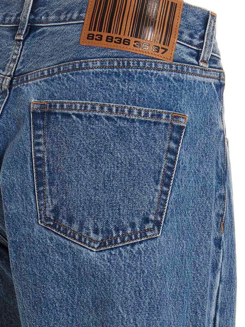 VTMNTS Blue Cotton Relaxed Fit Jeans for Men
