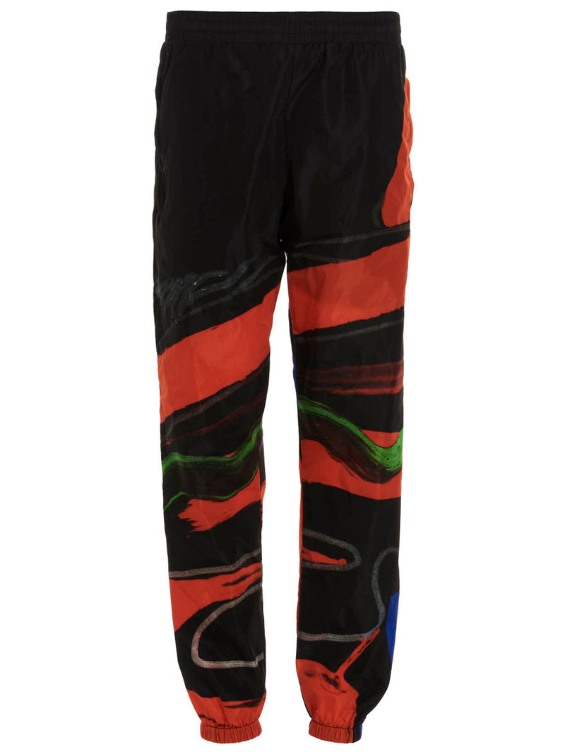 Moschino Black Polyamide Athletic Pants for Men