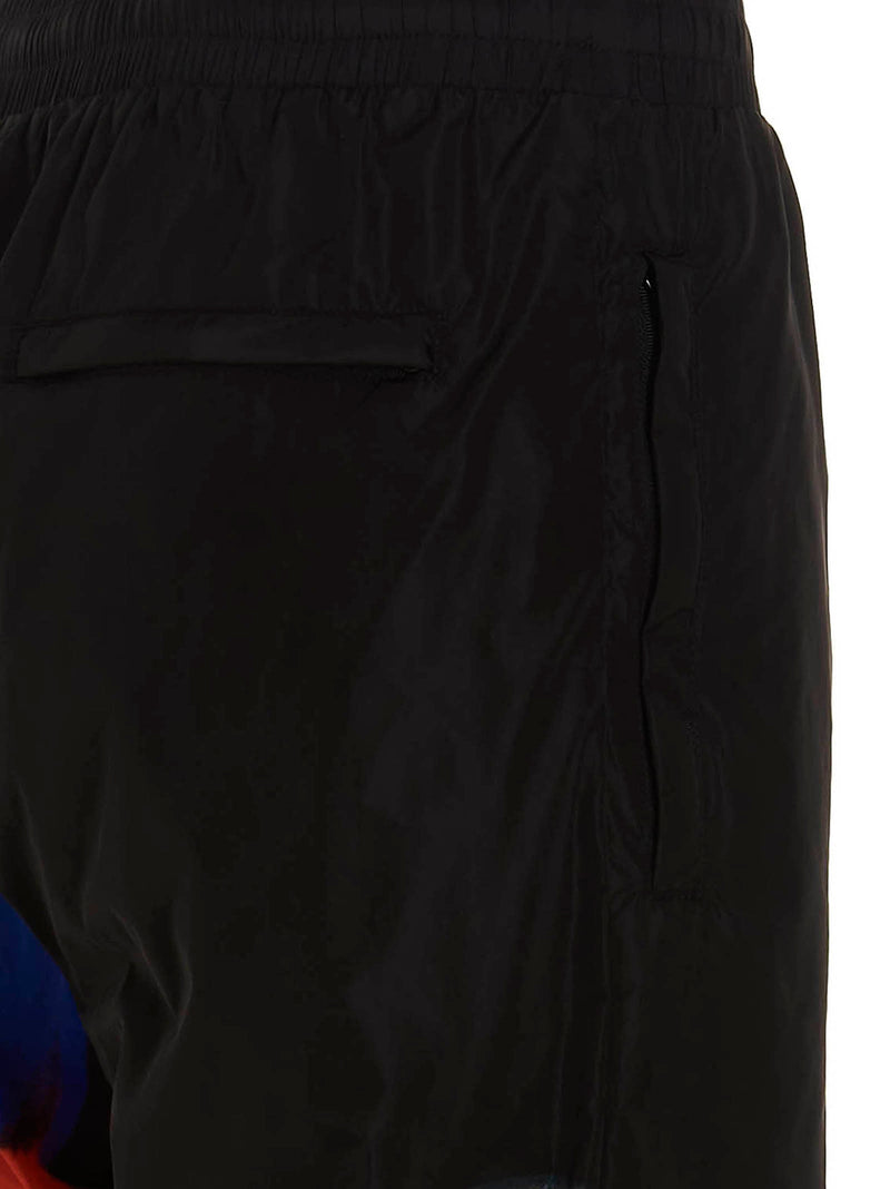 Moschino Black Polyamide Athletic Pants for Men