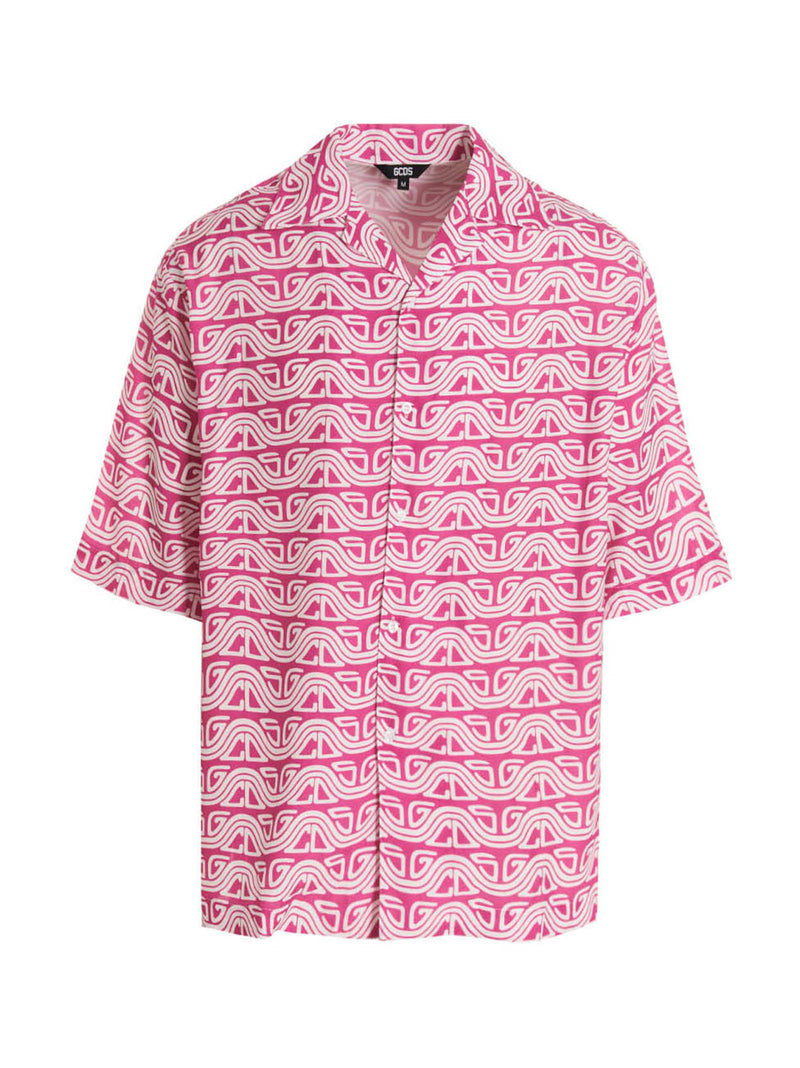 GCDS Fuchsia Viscose Blouse - Bold Style Statement