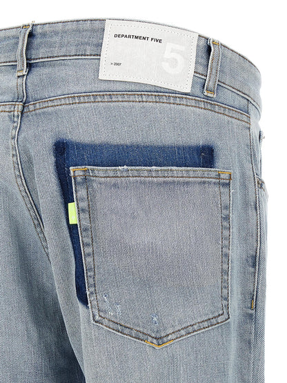 Department 5 Blue Cotton Slim Fit Jeans