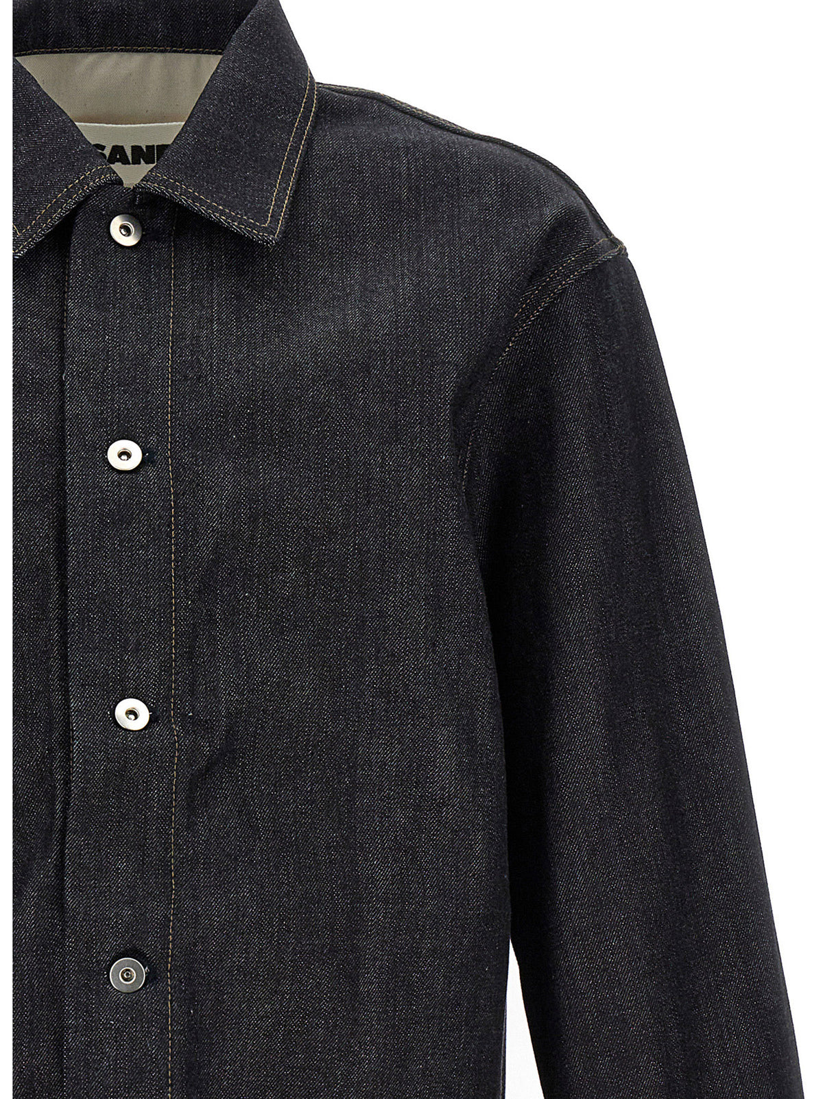 Jil Sander Blue Cotton Blouse - Timeless Overshirt for Men