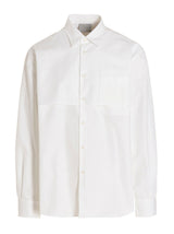 VTMNTS White Cotton Blouse - Bold Artistic Print