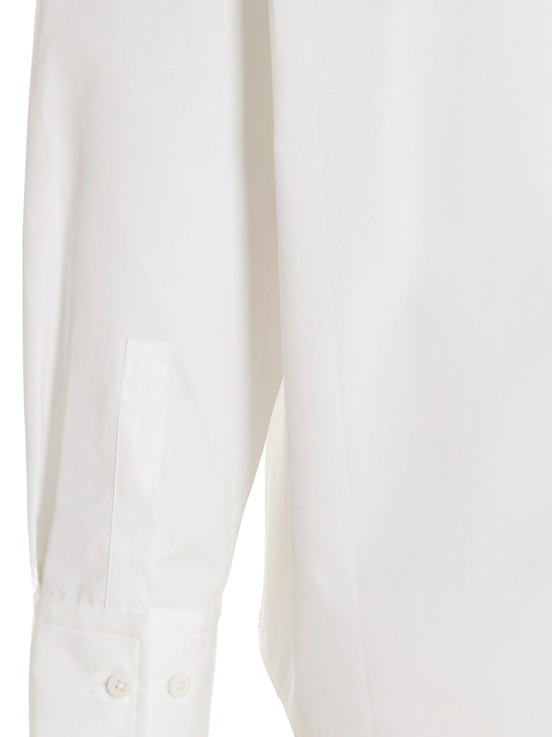 VTMNTS White Cotton Blouse - Bold Artistic Print