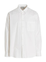 VTMNTS White Cotton Blouse - Barcode Design