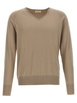 MA'RY'YA Beige Cotton Cardigan for Men