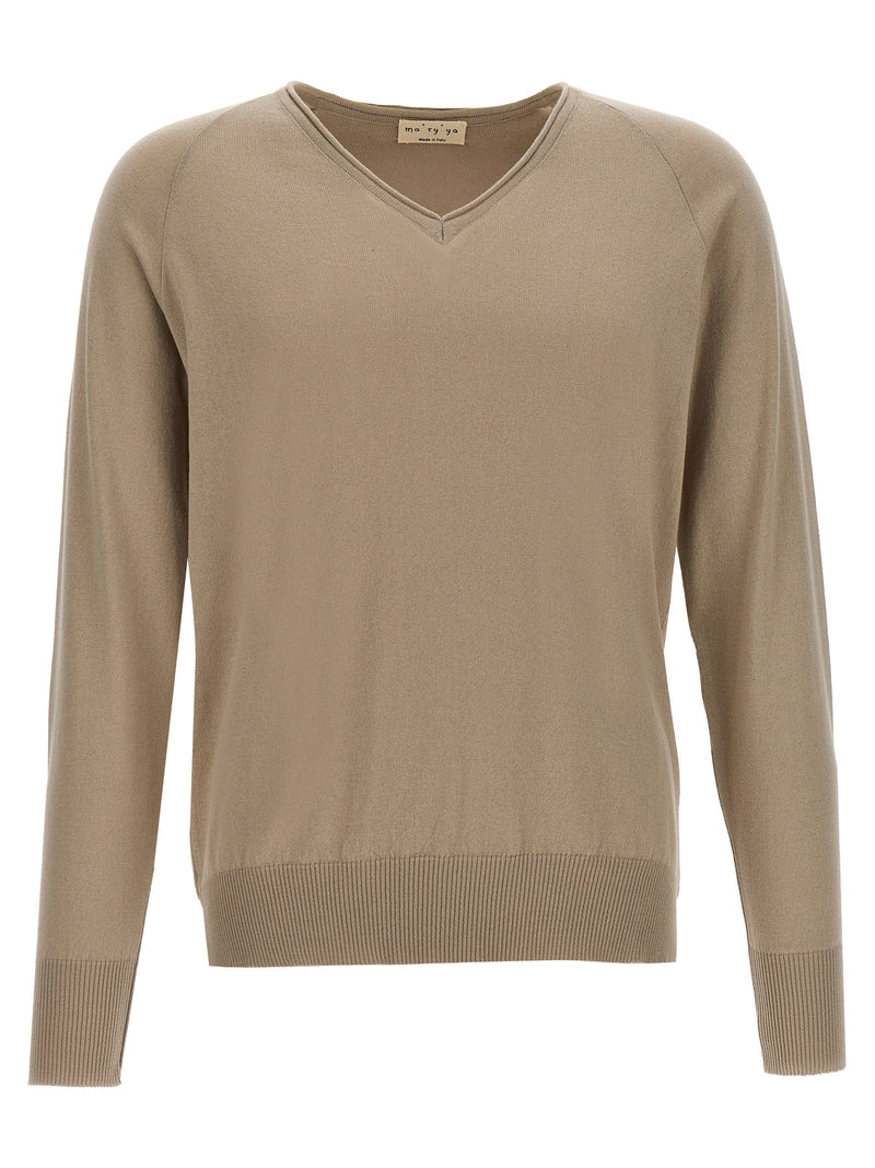 MA'RY'YA Beige Cotton Cardigan for Men