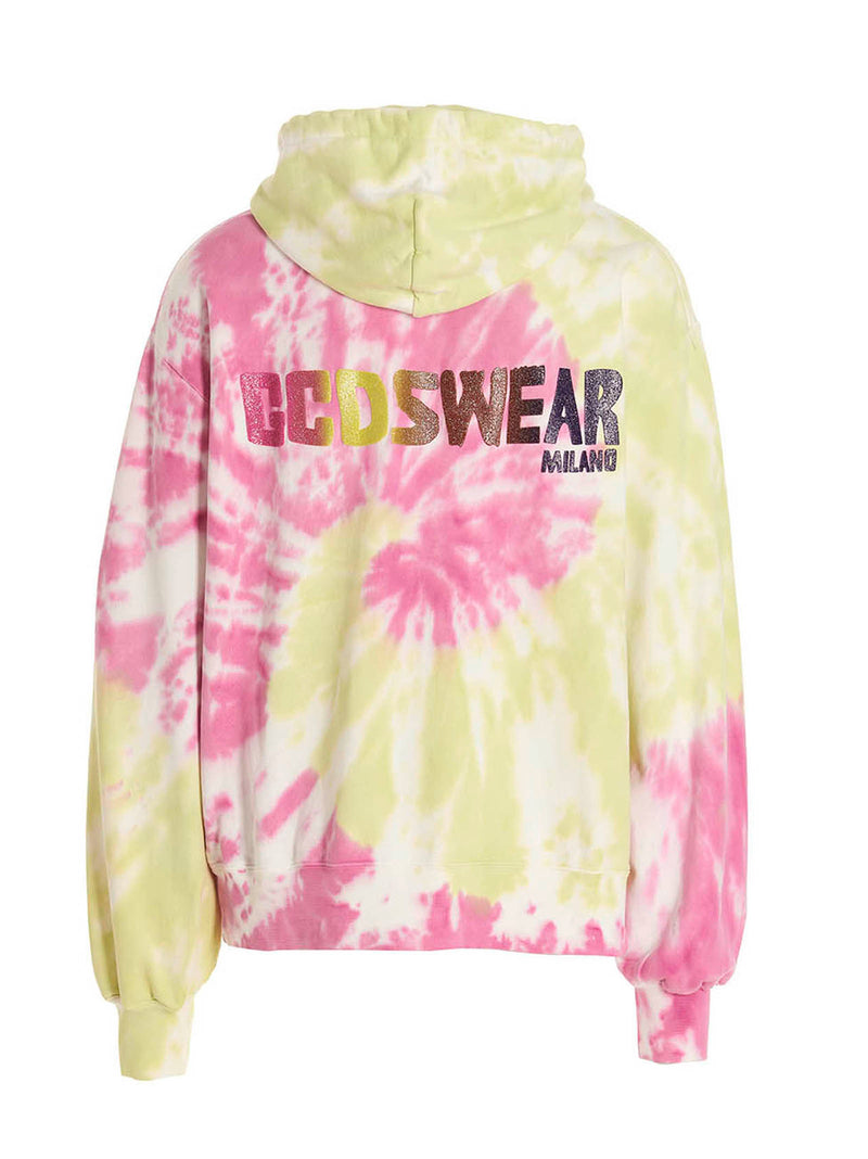 GCDS Multicolor Cotton Sweatshirt - Iconic Tie Dye Design