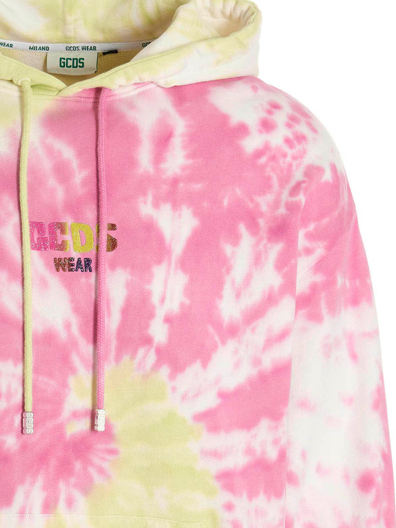 GCDS Multicolor Cotton Sweatshirt - Iconic Tie Dye Design