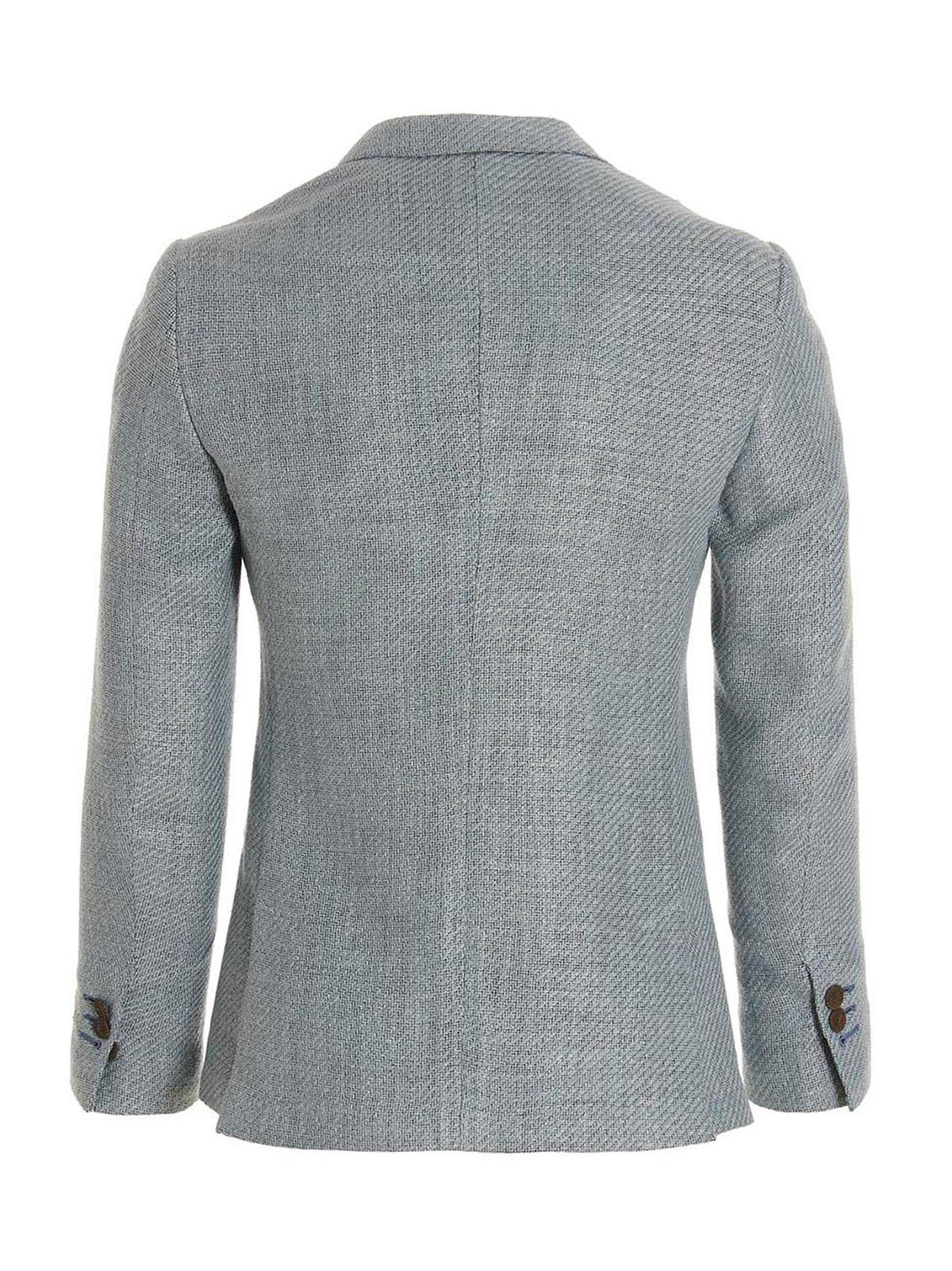 MAURIZIO MIRI 'Keanu' Blue Silk Blazer for Men