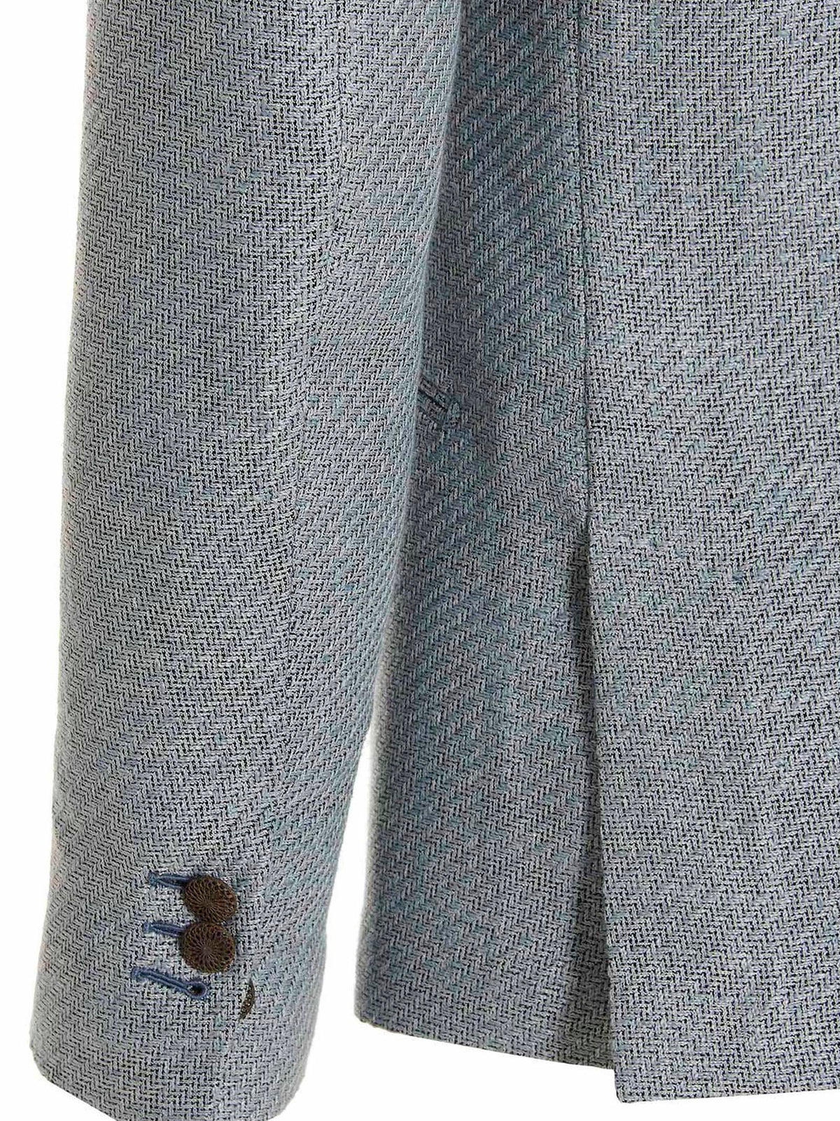 MAURIZIO MIRI 'Keanu' Blue Silk Blazer for Men