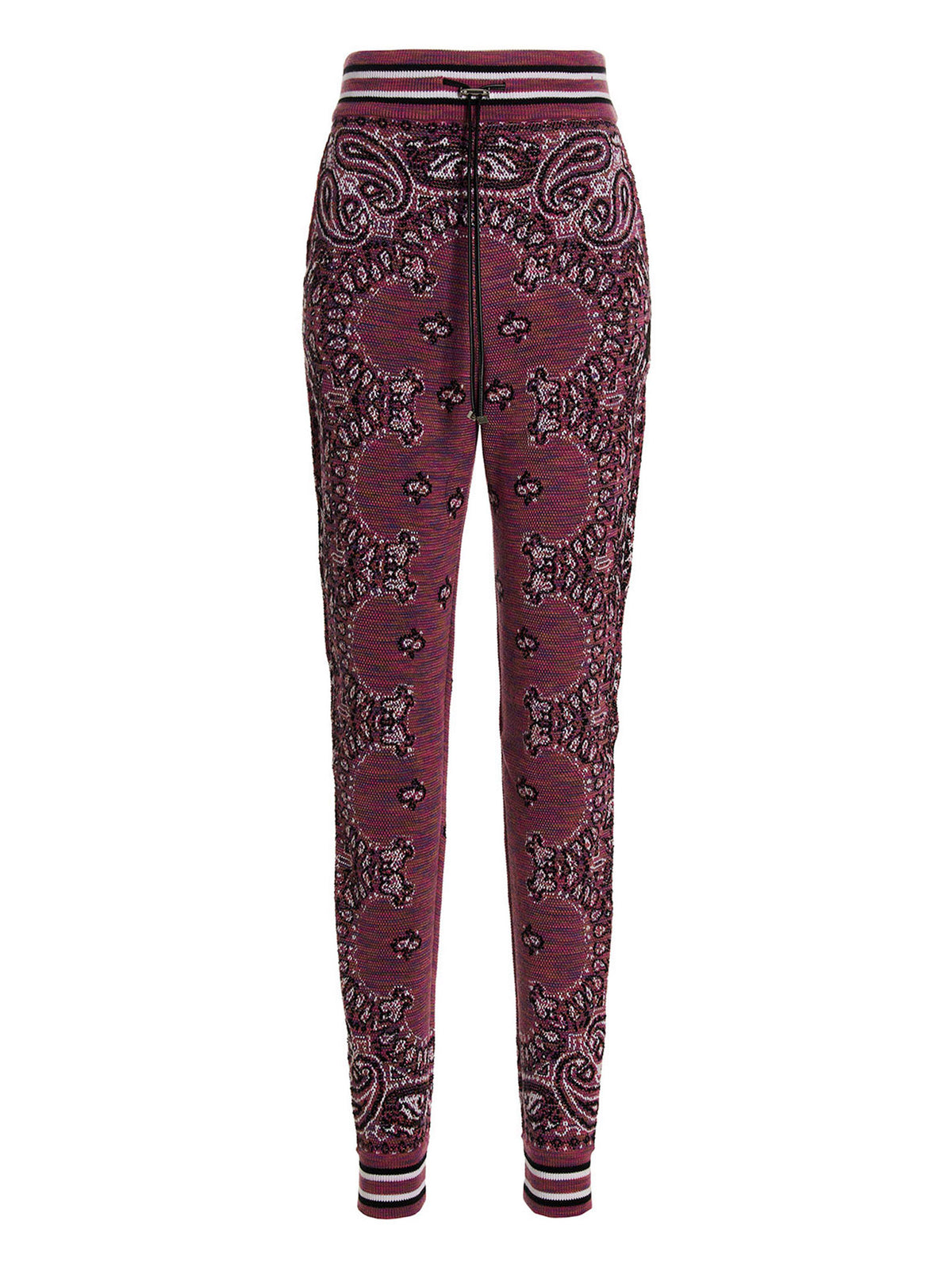 Amiri Purple Cotton Joggers - Space Dye Bandana Design